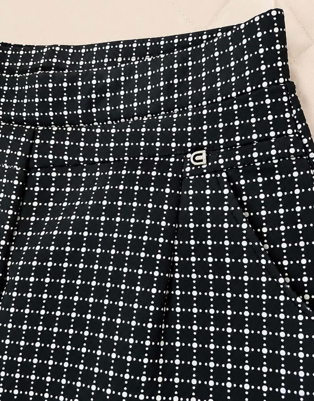 Polished & Poised Petite XL Black White Geometric Pull-On Career Pants Stretch - Picture 7 of 9